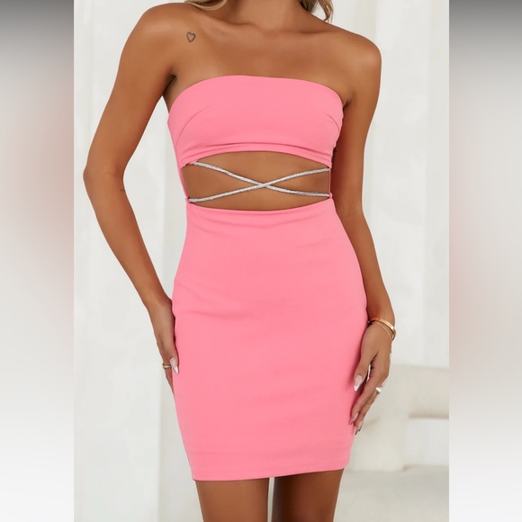 Dreams Of Sparkle Mini Dress Pink - Picture 4 of 13